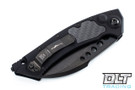 Microtech 166-1DLCTCFIS Hawk - Black Handle - Carbon Fiber Inlay - DLC Blade - Signature Series