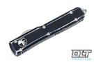Microtech 121-10DBK Ultratech S/E - Distressed Black Handle - Apocalyptic Blade