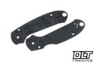 RGT Spyderco Para 3 Scale Set - Skinny Mod - Double Black Canvas Micarta