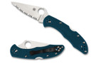 Spyderco Delica 4 - Blue FRN - Fully Serrated - K390 Blade