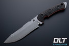FOBOS Tier 1 - Stonewashed - Double Black Canvas Micarta - Red Liners