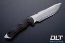 FOBOS Tier 1C - Satin - Double Black Canvas Micarta - Red Liners