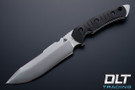 FOBOS Tier 1C - Satin - Double Black Canvas Micarta - White Liners