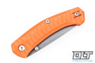 GiantMouse ACE Iona - Textured Orange G-10 - Stonewashed Blade