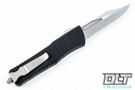Microtech 146-11 Combat Troodon Bowie - Black Handle - Stonewashed Blade