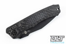 Heretic Knives Wraith TE-A - Carbon Fiber - Marbled Carbon Fiber Bolster - Black DLC Blade