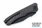 Heretic Knives Wraith TE-A - Carbon Fiber - Marbled Carbon Fiber Bolster - Black DLC Blade