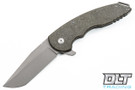 Hoback A15 Slimline - Stonewashed 20CV Blade - Dark Green Canvas Micarta