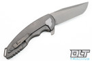 Hoback A15 Slimline - Stonewashed 20CV Blade - Dark Green Canvas Micarta