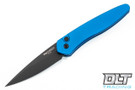 Pro-Tech Newport - Blue Handle - Black Blade