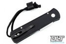 Pro-Tech Godson - Black Handle - Black Leather Inlay - Polished Blade