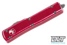 Microtech 148-10DRD UTX-70 S/E - Distressed Red Handle - Apocalyptic Blade