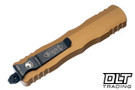 Microtech 227-1TA Dirac Delta D/E - Tan Handle - Black Blade