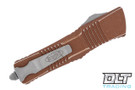 Microtech 144-10DTA Combat Troodon T/E - Distressed Tan Handle - Apocalyptic Blade
