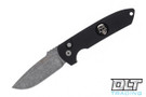 Pro-Tech Rockeye - Black Handle - Sterling Silver Skull Inlay - Acid Washed Blade