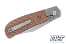 Pena X Series - Lanny's Clip Front Flipper - Natural Canvas Micarta