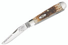 BGS Case Trapper CV Amber Bone Pocket Knife