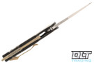 Grissom Riverstone - Satin Blade - Black Handle - Gold Accents