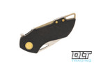 Grissom Riverstone - Satin Blade - Black Handle - Gold Accents