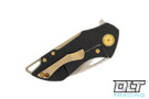 Grissom Riverstone - Satin Blade - Black Handle - Gold Accents