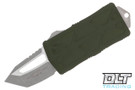 Microtech 158-10APOD Exocet T/E - OD Green Handle - Apocalyptic Blade