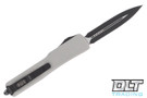 Microtech 147-1TG UTX-70 D/E - Titanium Grey Handle - Black Blade