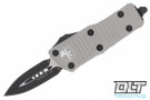 Microtech 238-1TG Mini Troodon D/E - Titanium Grey Handle - Black Blade