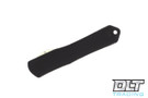 Heretic Manticore S Bowie - Black Aluminum & Jade G-10 - Black Two Tone Blade