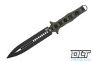 Heretic Nephilim - Black & Green G-10 - Two Tone Black Blade