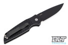 Pro-Tech TR-3 - Black Fish Scale Handle - Black D2 Blade