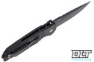 Pro-Tech TR-3 - Black Fish Scale Handle - Black D2 Blade