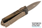 Microtech 157-13APABS Exocet D/E - Antique Bronze Handle - Bronze Apocalyptic Blade - Signature Series
