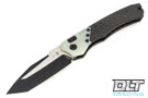 Heretic Wraith TE-A - Carbon Fiber - Jade G-10 Bolster - Battleworn Black Hardware - Battleworn Black Blade