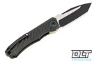 Heretic Wraith TE-A - Carbon Fiber - Jade G-10 Bolster - Battleworn Black Hardware - Battleworn Black Blade