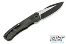 Heretic Wraith SE-A - Unidirectional Carbon Fiber - Jade G-10 Bolster - Battleworn Black Hardware - Battleworn Black Blade