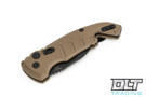 Hogue A01 Microswitch CA Wharncliffe - FDE Aluminum - Black Blade - Bottle Opener