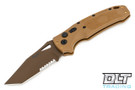 Hogue SIG K320A M17/M18 Tanto - Coyote Tan Polymer - Partially Serrated - Coyote Tan Blade