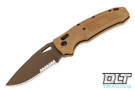 Hogue SIG K320 M17/M18 Drop Point - Coyote Tan Polymer - Partially Serrated - Coyote Tan Blade