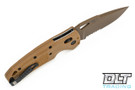 Hogue SIG K320 M17/M18 Drop Point - Coyote Tan Polymer - Partially Serrated - Coyote Tan Blade