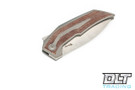 Reate T4000 - Titanium - Brown Micarta Inlay - Satin Blade