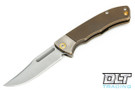 Vehement Mongrel - Bronze Anodized Titanium - Brushed Bolster - Brass Hardware