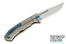 Vehement Mongrel - Tumbled Titanium - Blue Hardware