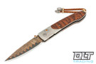 William Henry B10 Lancet Red Hills - Titanium Bolster - Snakewood - Copper Wave Damascus Blade - Serial #4