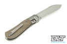 Pena X Series - Dogleg Front Flipper - Green Canvas Micarta
