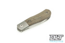 Pena X Series - Dogleg Front Flipper - Green Canvas Micarta