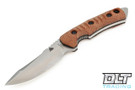 FOBOS Tier 1 Mini - Satin - Natural Canvas Micarta - Black Liners