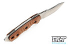 FOBOS Tier 1 Mini - Satin - Natural Canvas Micarta - Black Liners