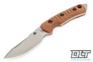 FOBOS Tier 1 Mini - Satin - Natural Canvas Micarta - Orange Liners