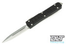 Microtech 122II-12S Ultratech II D/E - Black Handle - Stonewashed Blade - Signature Series