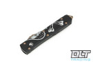 Microtech 123-13DC Ultratech T/E - Black Handle - Bronze Blade - Death Card Engraving